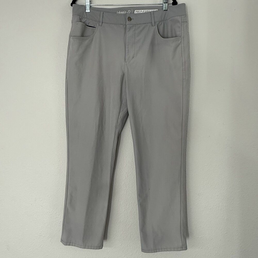 Johnnie-O Prep-formance Mens Chino Pants 36x30 5-Pocket Gray Golf Career